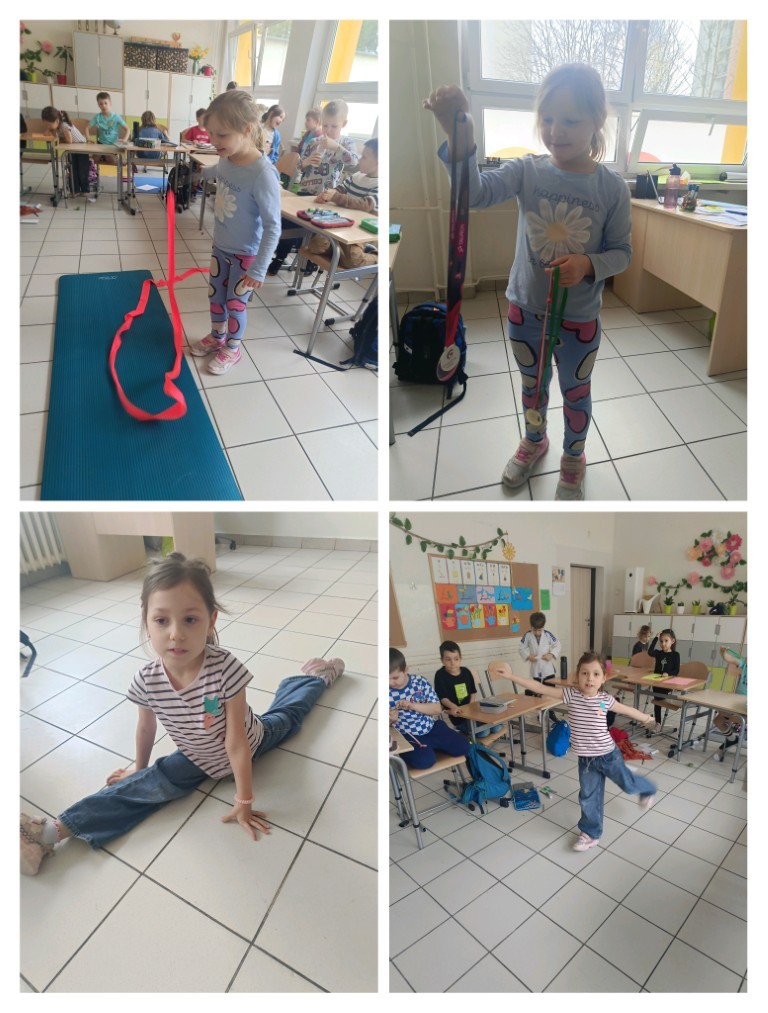 Najmłodsi uczniowie klas 1b i 1c mieli okazję pochwalić się pasjami, zainteresowaniami i umiejętnościami w czasie zajęć "Mam talent"