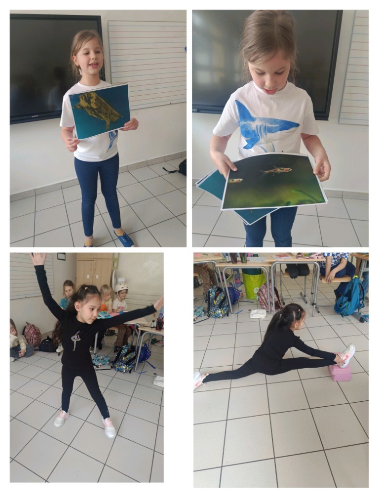 Najmłodsi uczniowie klas 1b i 1c mieli okazję pochwalić się pasjami, zainteresowaniami i umiejętnościami w czasie zajęć "Mam talent"