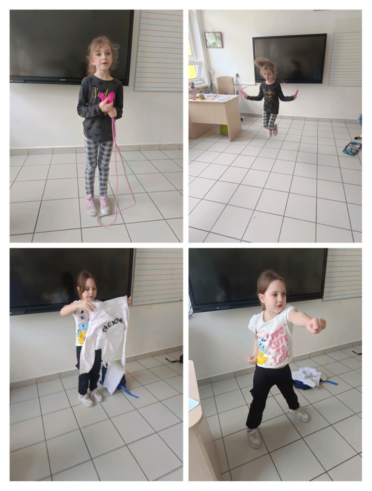 Najmłodsi uczniowie klas 1b i 1c mieli okazję pochwalić się pasjami, zainteresowaniami i umiejętnościami w czasie zajęć "Mam talent"