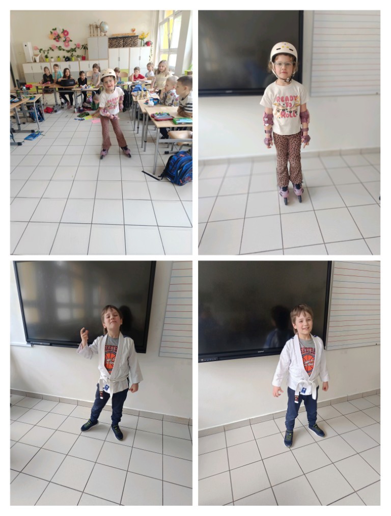 Najmłodsi uczniowie klas 1b i 1c mieli okazję pochwalić się pasjami, zainteresowaniami i umiejętnościami w czasie zajęć "Mam talent"