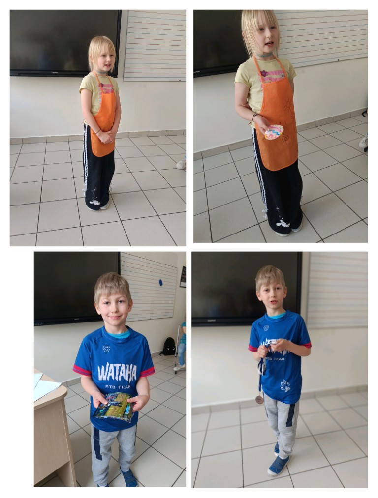 Najmłodsi uczniowie klas 1b i 1c mieli okazję pochwalić się pasjami, zainteresowaniami i umiejętnościami w czasie zajęć "Mam talent"